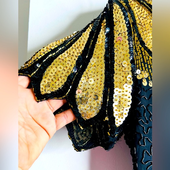 🔥 Fierce 1980s Beaded and Sequin Dress!! - Picture 6 of 6